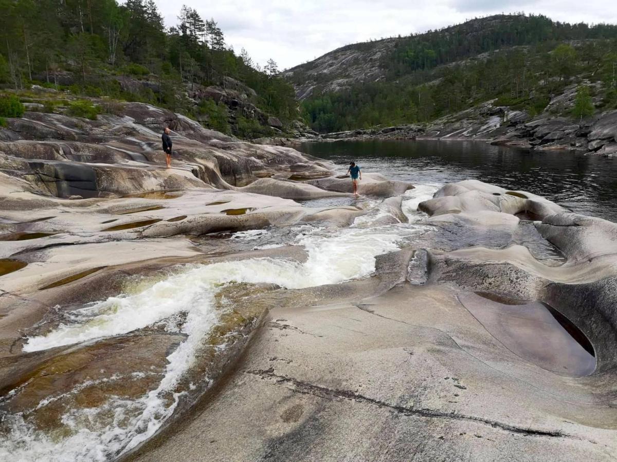 Modern Northern Lights Cabin Drangedal ภายนอก รูปภาพ