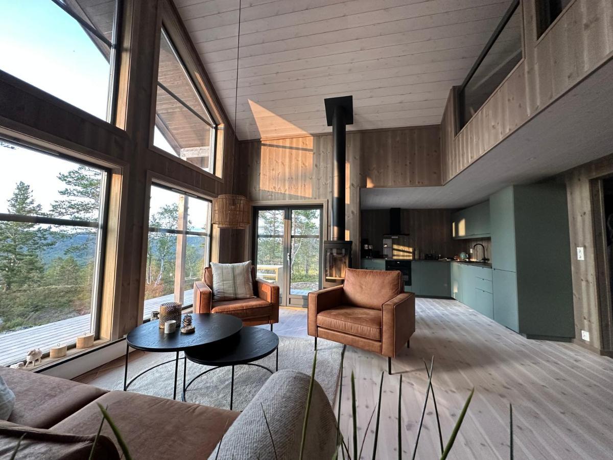Modern Northern Lights Cabin Drangedal ภายนอก รูปภาพ