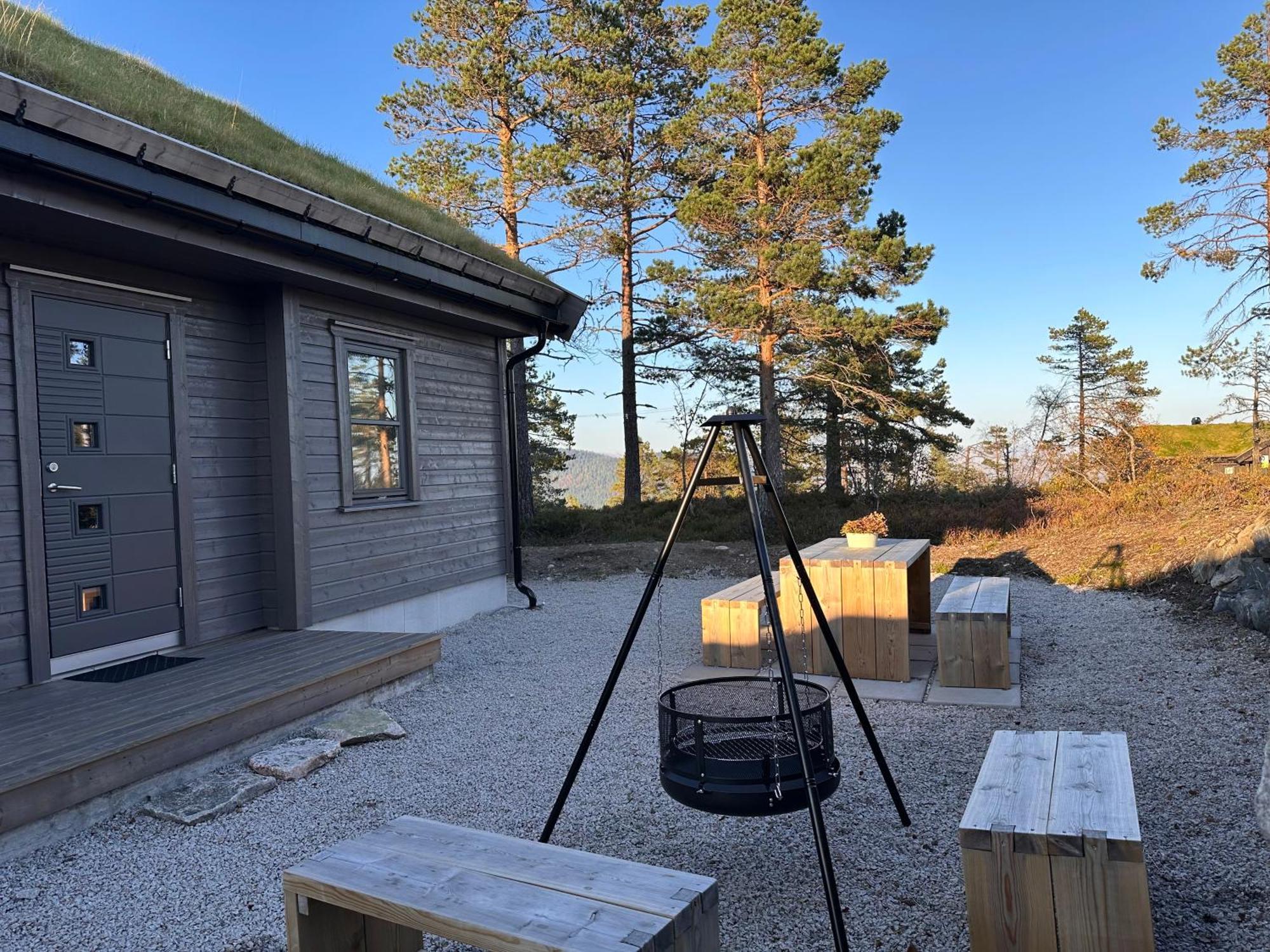 Modern Northern Lights Cabin Drangedal ภายนอก รูปภาพ